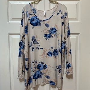 PinkBlush Maternity Long Sleeve Floral Top